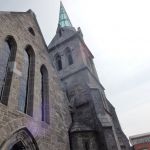 St James church/distillery with its glass steeple