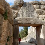 The back of the massive Lion's Gate