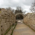 Looking back through the tunnel from the Olympic Stadium