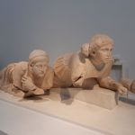Amazing details of the Temple of Zeus Pediment - left side