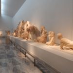 Amazing details of the Temple of Zeus Pediment, side view