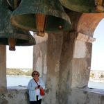 Ellen ready to take her turn playing the bells