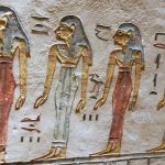 Girls lined up to meet the happy king