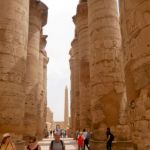 Columns dwarf the visitort