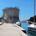 Castle tower turned into a coffee bar