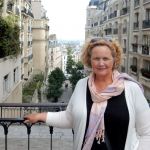 Ellen overlooking a Montmartre hill