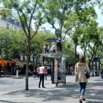 Protesters taking over a bus stop