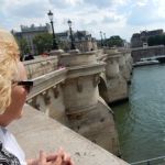 Ellen looking at the Seine