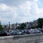 Crowds on the bridge