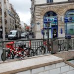 The view up our street from the metro station