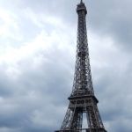 Eiffel tower as the storm rolls in