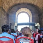 Inside the narrow tunnel