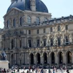 Reflection of the pyramid on the wall of the palace