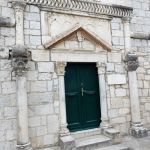 Cemetery church door