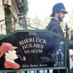 Is Sherlock giving that bobby a funny look?