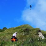 Para-sailing over the cliffs