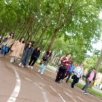 Walking to Versailles from the train