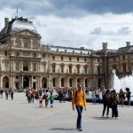 People watching in the square