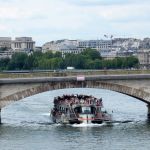 Passing beneath the bridge