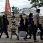 Crowds in front of the Grand Palais