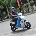 Motor bike on the city streets