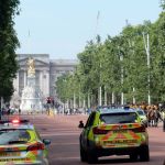 Buckingham Palace in the distance