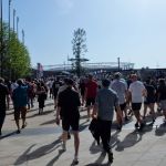 Heading for the turnstiles