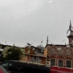 Rain-streaked scenes