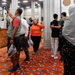 Ellen with her shoe bag