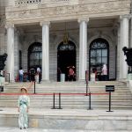 Posing before entering