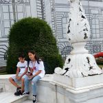 Waiting to go inside