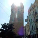 Morning sun behind the tower