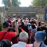 Lines to buy tickets